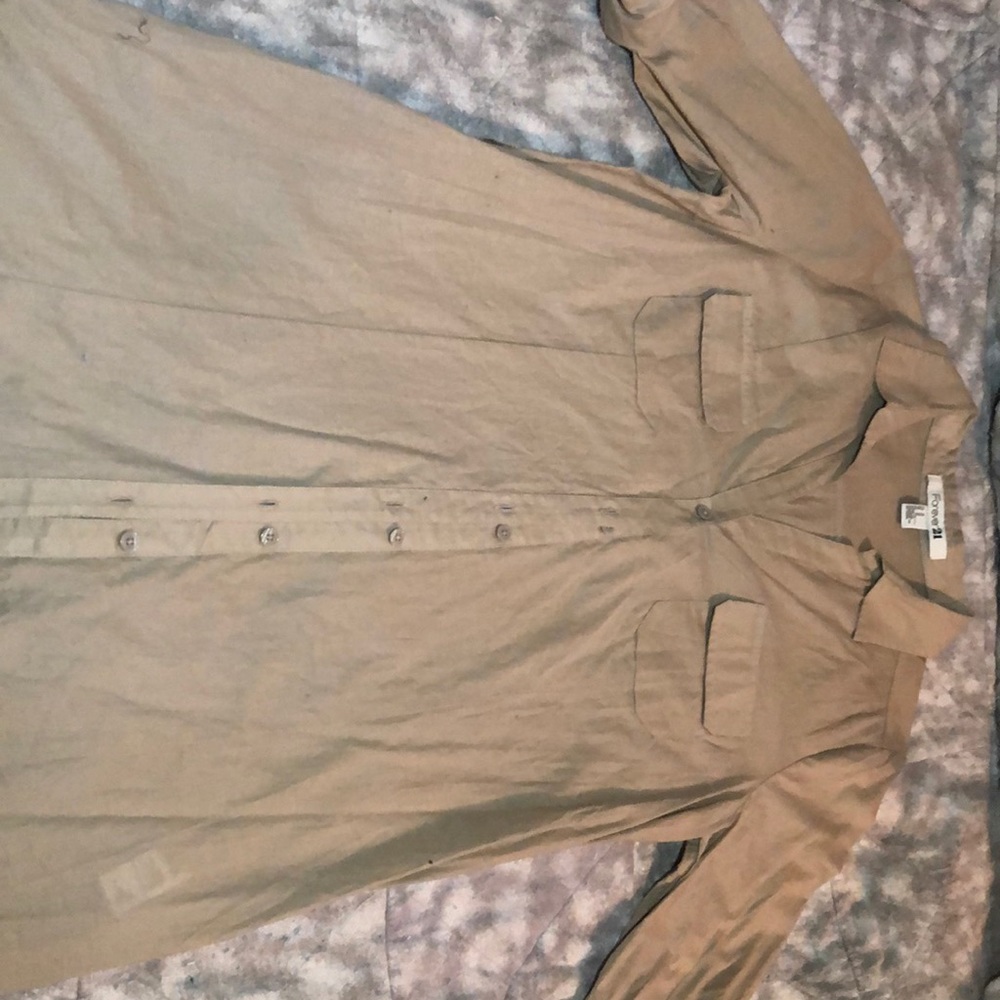 Thin tan over coat